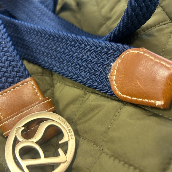 PS of Sweden size S NWOT Navy Blue and Brown Braided Belt with Gold Buckle - Picture 8 of 10